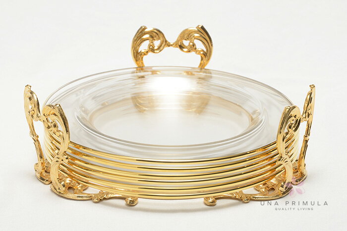 Rakuten - イタリア製 ディッシュホルダー (デザート皿6枚セット) クリアー｜Dish holder(Set of 6 dessert dishes) / Clear｜CA-GG10732G