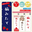 のぼり旗 いちごのぼり 寸法60×180 丈夫で長持ち【四辺標準縫製】のぼり旗 送料無料【3980円以上で】のぼり旗 オリジナル/文字変更可/のぼり旗 苺のぼり(3)