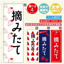 のぼり旗 いちごのぼり 寸法60×180 丈夫で長持ち【四辺標準縫製】のぼり旗 送料無料【3980円以上で】のぼり旗 オリジナル/文字変更可/のぼり旗 苺のぼり(3)