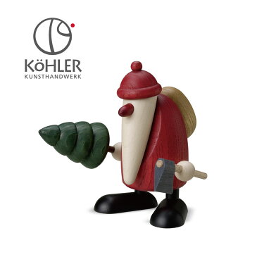 ドイツ製 木製 Kohler クリスマス オーナメント 置物 飾り サンタ 北欧 おしゃれ 木こりサンタ インテリア