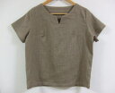 ・【大きいサイズ2L】スラブダブルガーゼ半袖Tシャツ(キーネック)(16色)