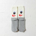 ビューン SOX WH/GR ホワイトグレー 靴下 ソックス くつ下 クルーソックス ふくらはぎ メンズ ブランド ロゴ ワンポイント カジュアル スポーツ プ...