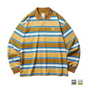 Liberaiders リベレイダース MULTI STRIPE L/S POLO SHIRT ストライプ ポロシャツ