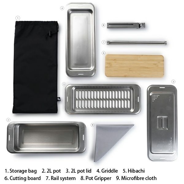 Wolf&Grizzly ウルフアンドグリズリー クックセット キャンプ キャンプ用品 アウトドア アウトドア用品 BBQ バーベキュー レジャー キッチン 食器 皿 まな板 カッティングボード グリル クッカー 調理 料理 ツール ポット クロス セット ファイヤーセット 20330003000000 unby-10005012 UNBY GENERAL GOODS STORE サンプル画像2