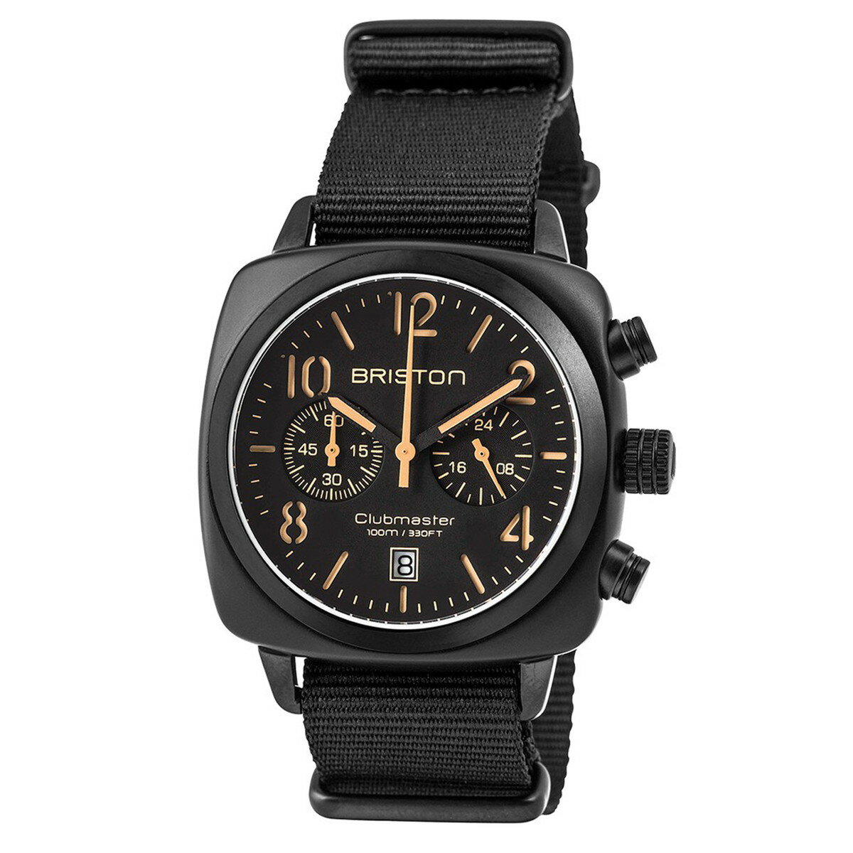 ステッカープレゼント | BRISTON ブリストン 腕時計 クラブマスタークラシック クロノグラフ CLUBMASTER CLASSIC CHRONOGRAPH BLACK MATT WATCH 公式代理 正規代理 アセテート スクエア 防水