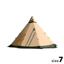 Tentipi テンティピ ジルコン 7 CP ティピーテント ティピータイプ 三角 テント アウトドア アウトドア用品 キャンプ キャンプ用品 組み立て 簡単 八角形 防水 防風 焚き火 ベージュ FA-TE-005(4)