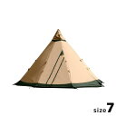 Tentipi テンティピ ジルコン 7 CP ティピーテント ティピータイプ 三角 テント アウトドア アウトドア用品 キャンプ キャンプ用品 組み立て 簡単 八角形 防水 防風 焚き火 ベージュ FA-TE-005