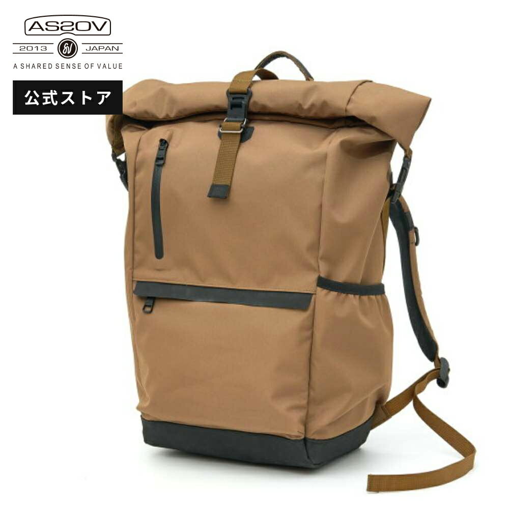 Other - 【公式】AS2OV　WATER PROOF CORDURA 305D 2WAY ROLL BAG KHAKI　 防水 リュック バックパック ロールトップ A4 旅行 トラベル アウトドア カジュアル キャンプ WATER PROOF CORDURA 305D 2WAY ROLL BAG バックパック アウトドアバッグ 旅行バッグ141609