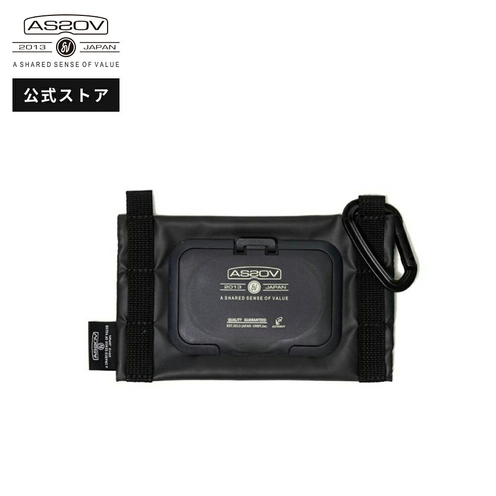 AS2OV (アッソブ) WET TISSUE CASE / ウエットティッシュケース ウエットティッシュ ケース ウェットティッシュホルダー 除菌シート ケース 箱 キャンプ アウトドア レジャー おしゃれ オシャレ シンプル フタ付き ふた付き 黒 ブラック カーキ 車 防水 382201
