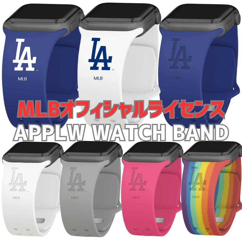 ̤ȯϡMLB饤󥹡ϡëʿ°ϡΥ󥼥륹ɥ㡼ϥåץ륦å  򴹥Х LOS ANGELES DODGERS ENGRAVED APPLE WATCH BAND  ̵