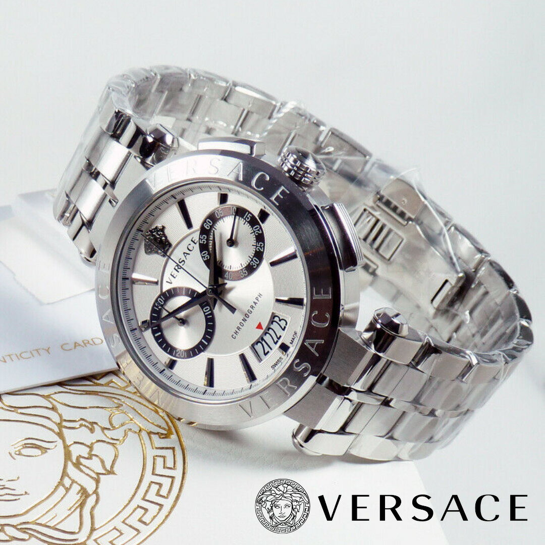 ［VERSACE］ヴェルサーチ メンズ 腕時計 Aion クロノグラフ Mens 45mm 5ATM VE1D00319 海外取寄せ 送料無料 ［VERSACE UK正規品］