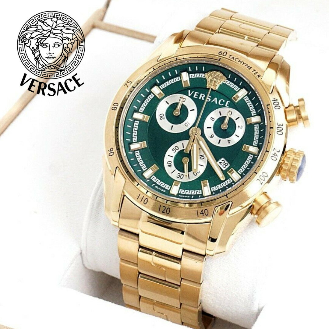 ［日本未発売］［VERSACE］ヴェルサーチ ヴェルサーチェ メンズ 腕時計 VE2I00621 V-Ray chronograph クロノグラフ Man 44mm 5ATM 送料無料 ［VERSACE UK正規品］［スイスメイド］