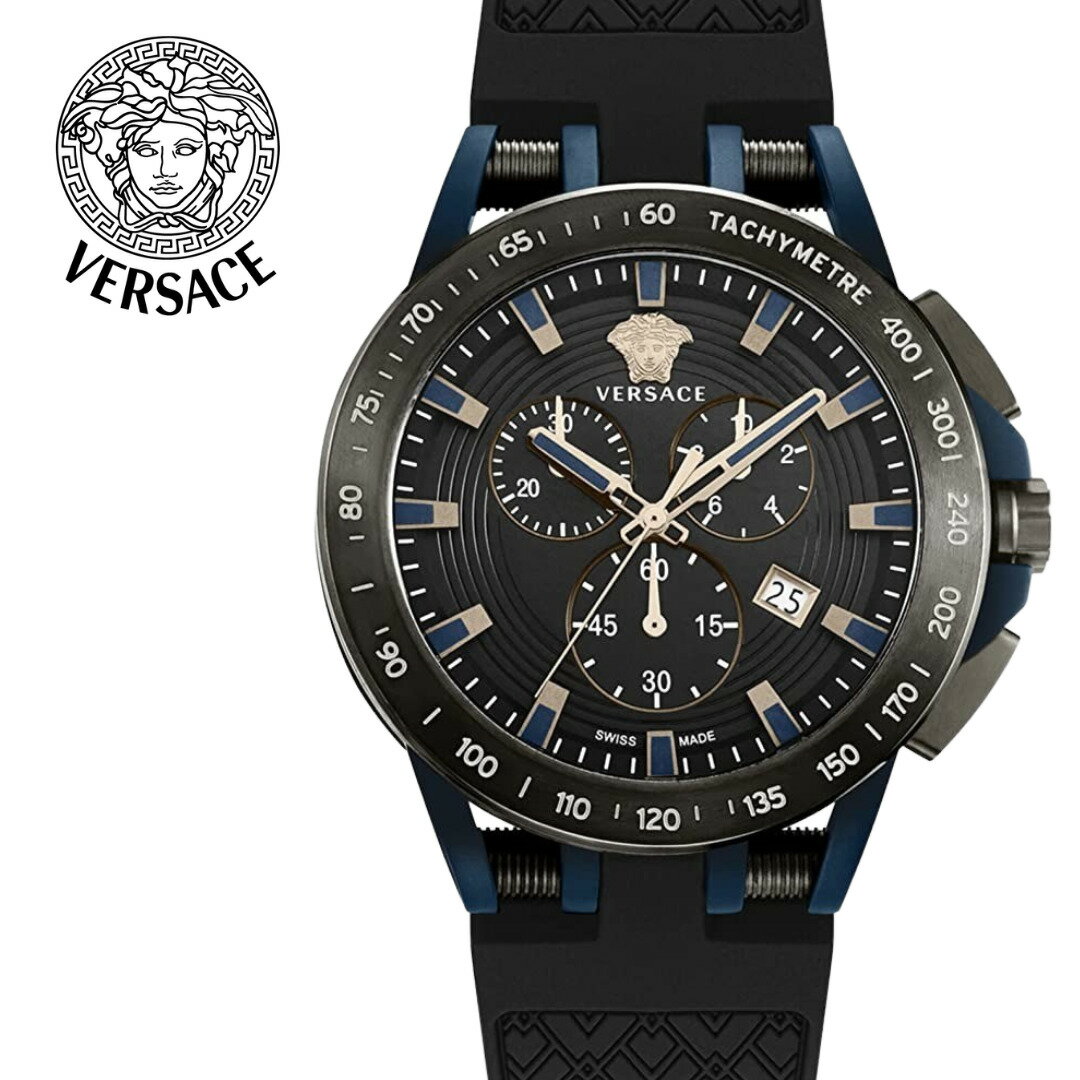 樂天商城 - ［日本未発売］［VERSACE］ヴェルサーチ ヴェルサーチェ メンズ 腕時計 VE3E00221 Sport Tech クロノグラフ Man 45mm 5ATM 送料無料 ［VERSACE UK正規品］［スイスメイド］