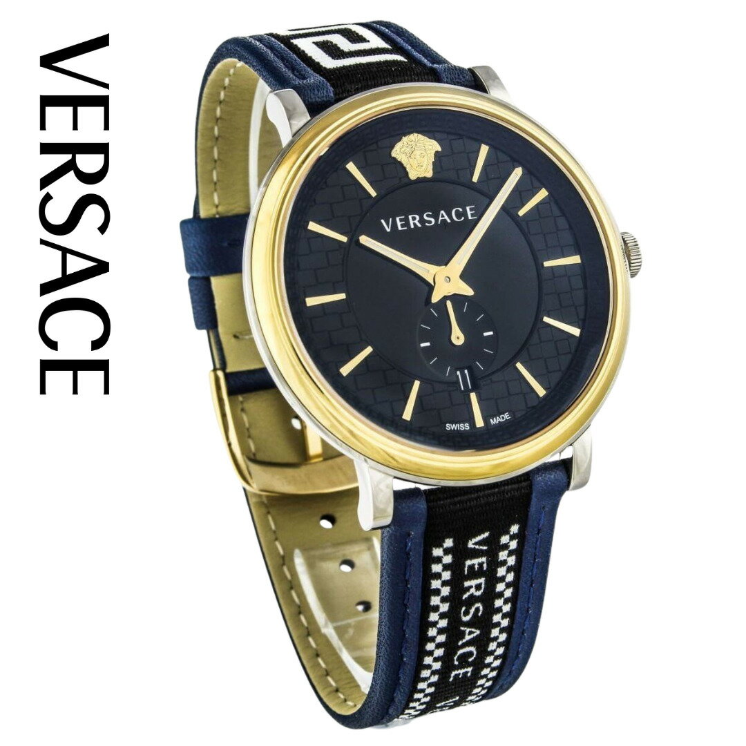［欧州定価 約87,000円 620 ユーロ］［日本未発売］［VERSACE］ヴェルサーチ メンズ 腕時計 V-Circle-Greca Edition VEBQ01419 VEBQ01319 メンズ 42mm 5ATM 送料無料 ［VERSACE UK正規品］［スイスメイド］