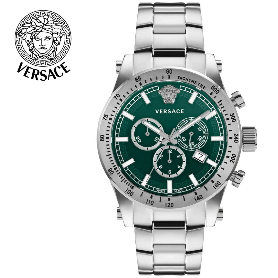 樂天商城 - ［定価19万］［スイスメイド］［日本未発売］［VERSACE］ヴェルサーチ メンズ 腕時計 Chrono Sporty クロノ スポーティー Mens 44mm 5ATM VEV800921 海外取寄せ 送料無料 ［VERSACE US正規品］