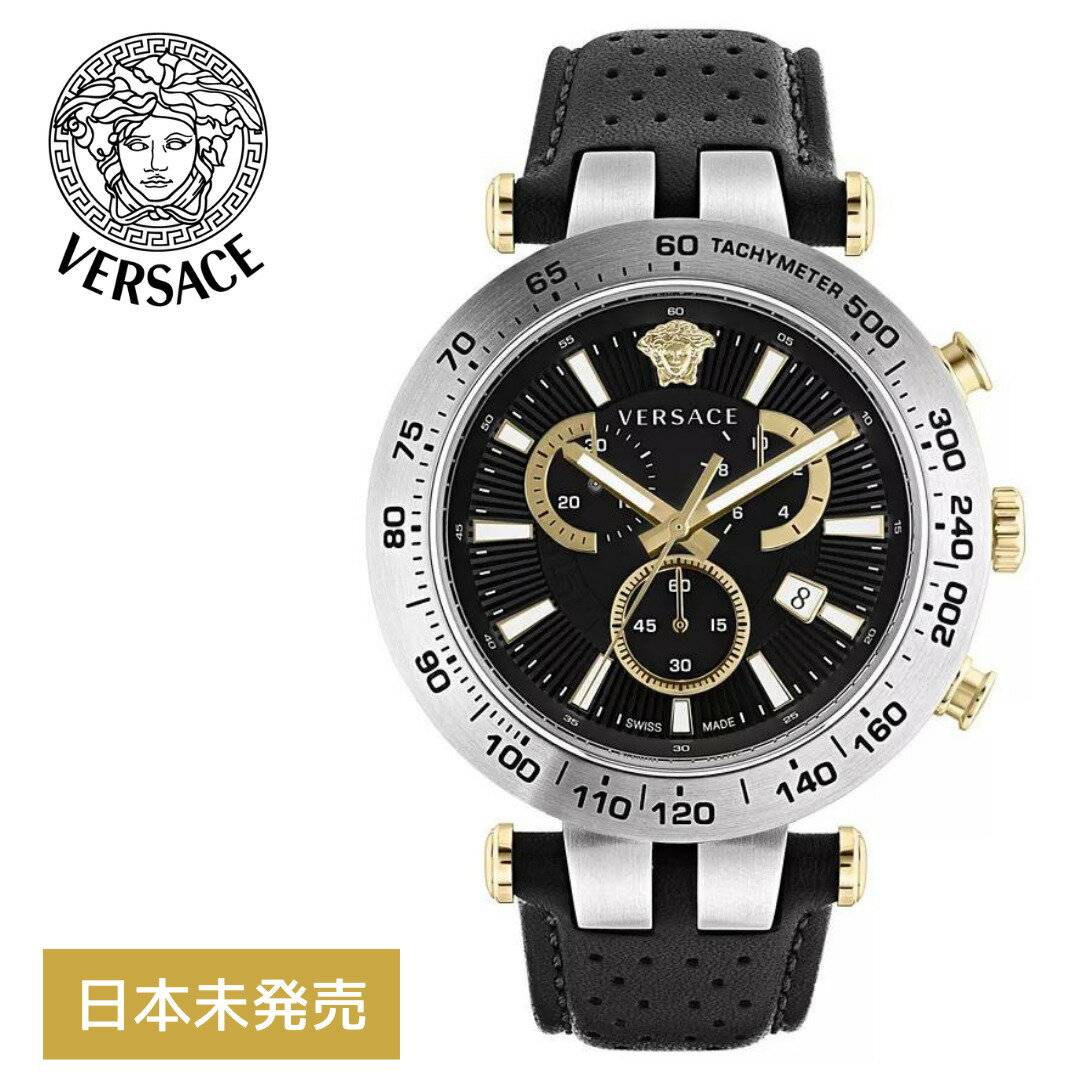 ヴェルサーチェ 腕時計（メンズ） ［期間限定超SALE開催中］［スイスメイド］［日本未発売］［VERSACE］ヴェルサーチ 時計 ヴェルサーチ 腕時計 メンズ モデル メドゥーサ 46mm 5ATM ビッグフェイス VEJB00222 Bold Chronograph Mens Watch 送料無料［VERSACE UK正規品］