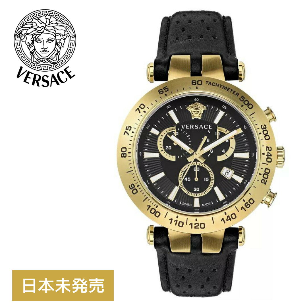 ヴェルサーチ 腕時計（メンズ） ［期間限定超SALE開催中］［スイスメイド］［日本未発売］［VERSACE］ヴェルサーチ 時計 ヴェルサーチ 腕時計 メンズ モデル メドゥーサ 46mm 5ATM ビッグフェイス VEJB00422 Bold Chronograph Mens Watch 送料無料［VERSACE UK正規品］