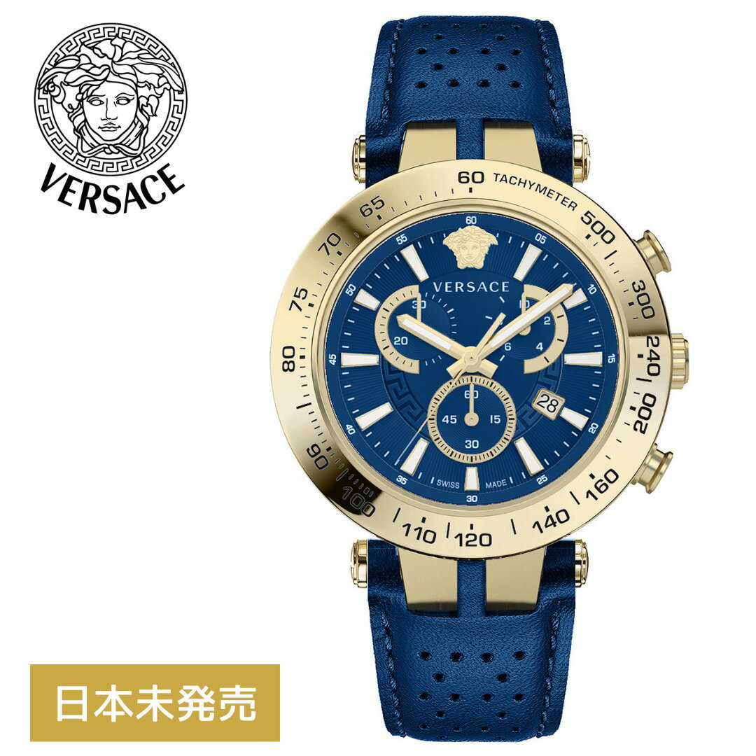 ［期間限定超SALE開催中］［スイスメイド］［日本未発売］［VERSACE］ヴェルサーチ 時計 ヴェルサーチ 腕時計 メンズ モデル メドゥーサ 46mm 5ATM ビッグフェイス VEJB00322 Bold Chronograph Mens Watch 送料無料［VERSACE UK正規品］