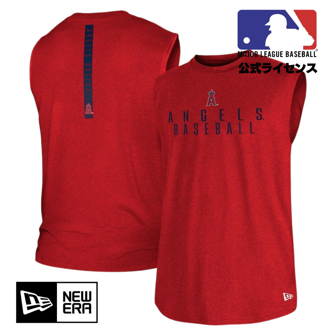 ［ニューエラ NEW ERA］［MLB公式ライセンス品］［完売必至］［大谷翔平選手］［侍ジャパン］［SAMURAI JAPAN］［WBC］［ワールドベースボールクラシック］ノースリーブ タンクトップ Los Angeles Angels New Era Red Team Muscle Tank Top 送料無料