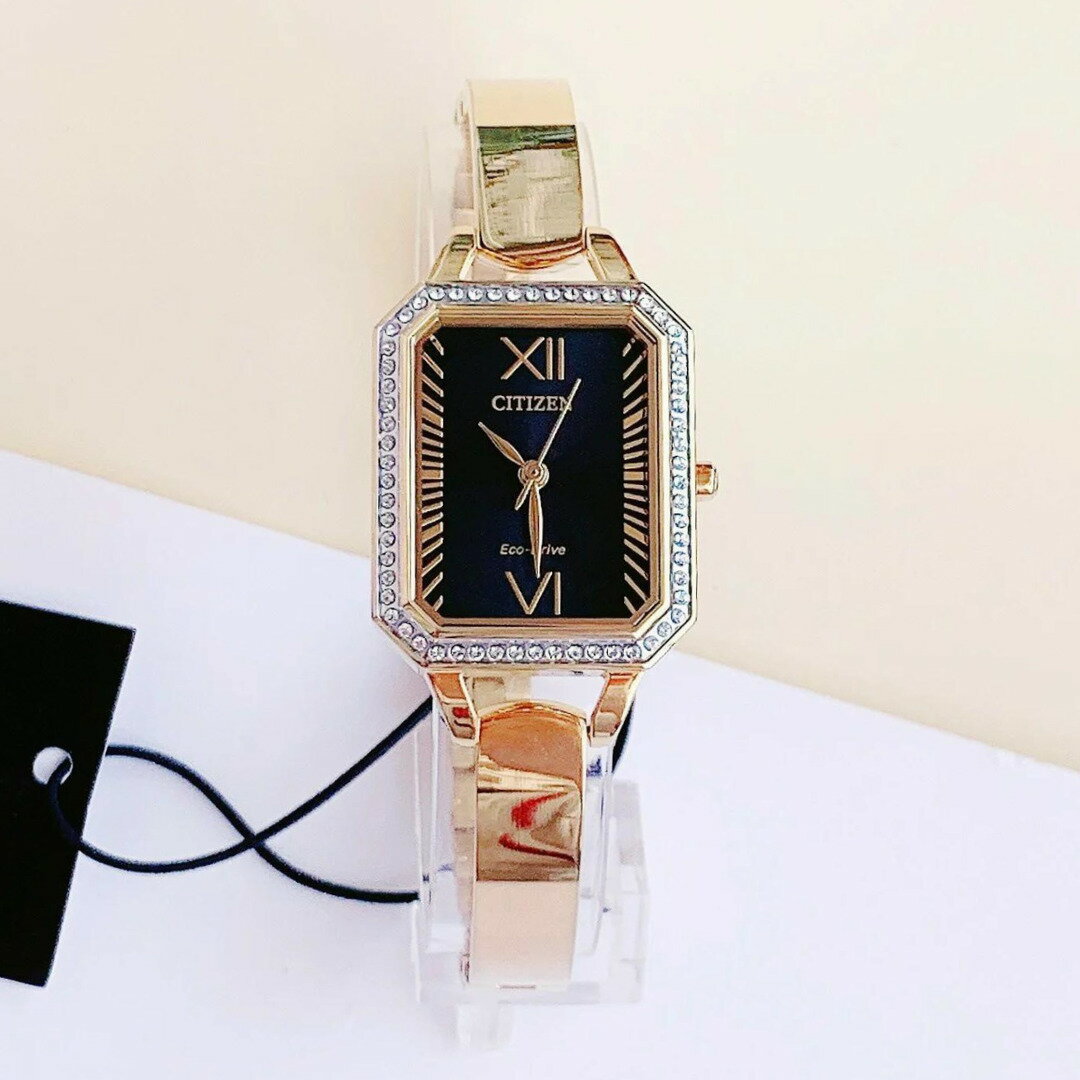 ［日本未発売 海外逆輸入モデル］［希少］［期間限定セール］シチズン 時計 レディース シチズン 腕時計 レディース エコドライブ CITIZEN Silhouette Crystal Eco-Drive Silver Dial Ladies Watch EM0980-50A EM0982-54E EM0983-51A 海外取寄せ 送料無料