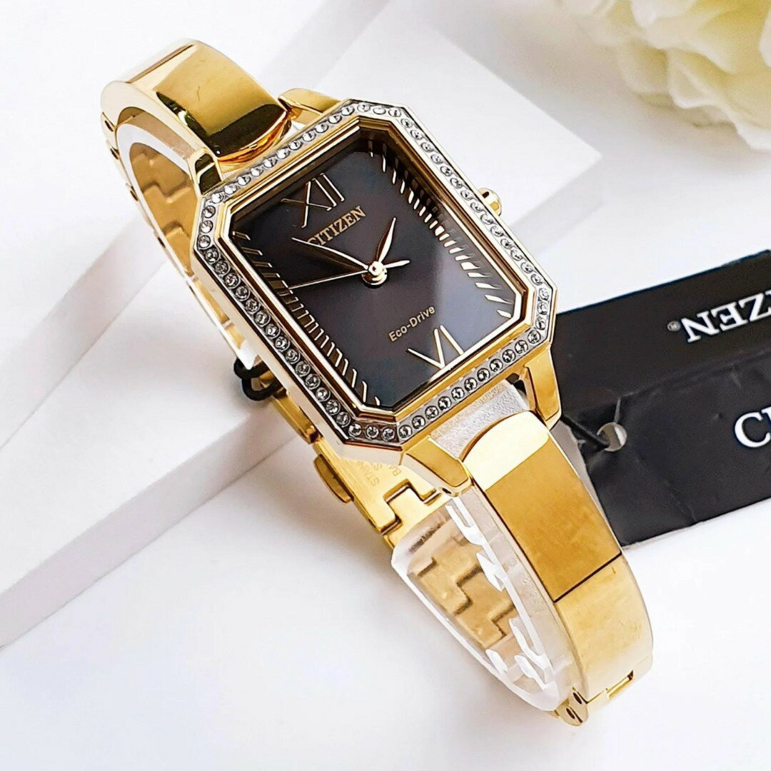 ［日本未発売 海外逆輸入モデル］［希少］［期間限定セール］シチズン 時計 レディース シチズン 腕時計 レディース エコドライブ CITIZEN Silhouette Crystal Eco-Drive Silver Dial Ladies Watch EM0980-50A EM0982-54E EM0983-51A 海外取寄せ 送料無料