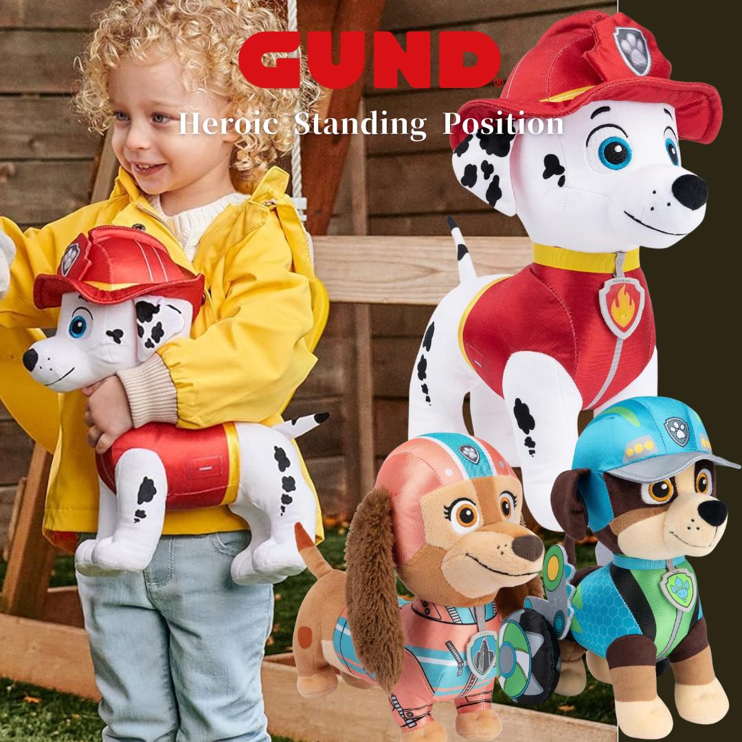 ［日本未発売］［パウ・パトロール PAW PATROL］GUND社 ガンド ぬいぐるみ 12インチ 約30cm 全3種類 マーシャル リアティ レックス