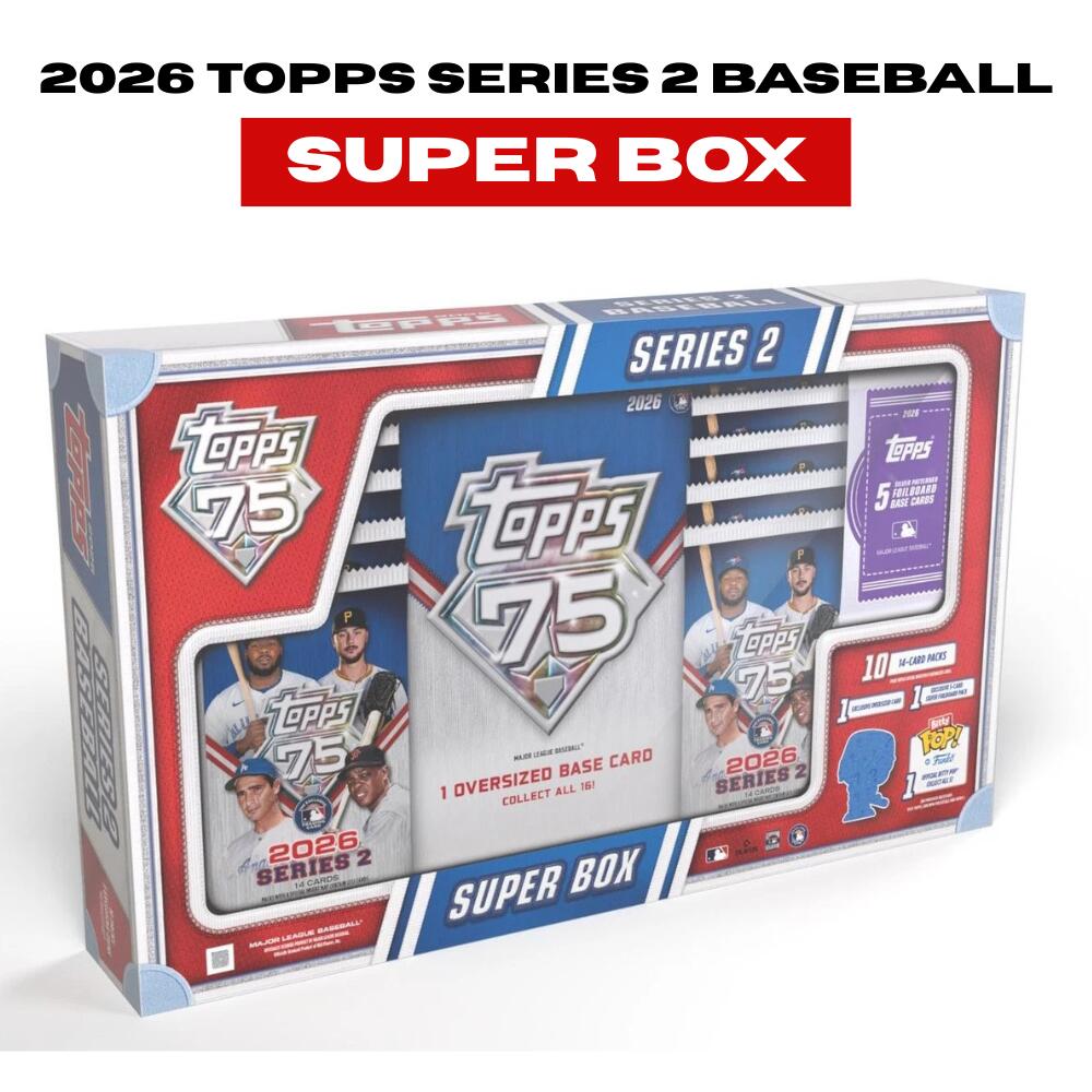2026 Topps Series 2 Baseball Super Box 野球 カード メジャーリーグ シリーズ2 スーパーボックス 75周年記念 村上宗隆 岡本和真 今井達也 RC ルーキー 大谷翔平 限定Funko Pop! フィギュア1個封入 新品 シュリンク付き 送料無料