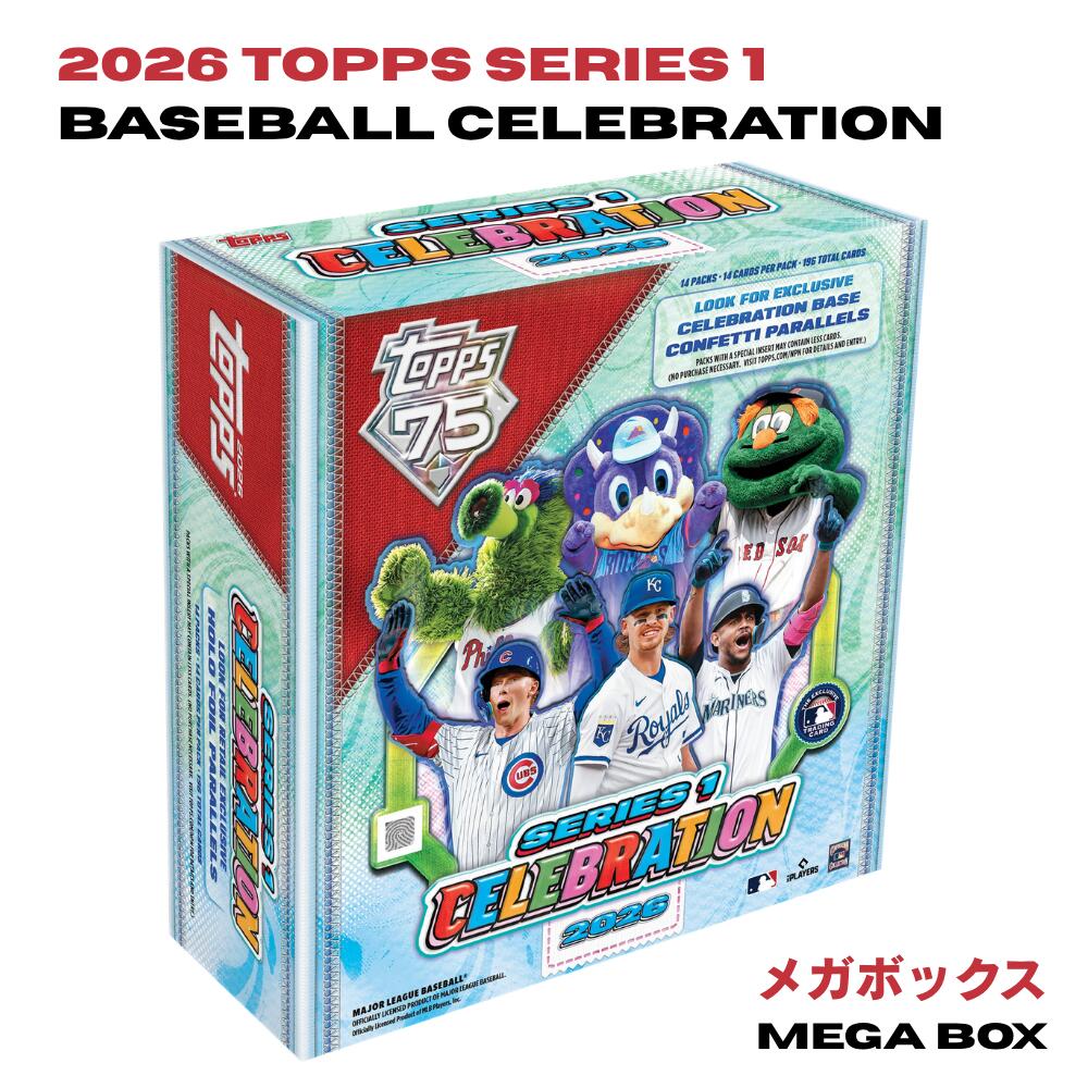 樂天商城 - 2026 Topps Series 1 Baseball Celebration Mega Box MLB公式 75周年記念 メガボックス ベースボールカード 直筆サイン封入チャンス 送料無料