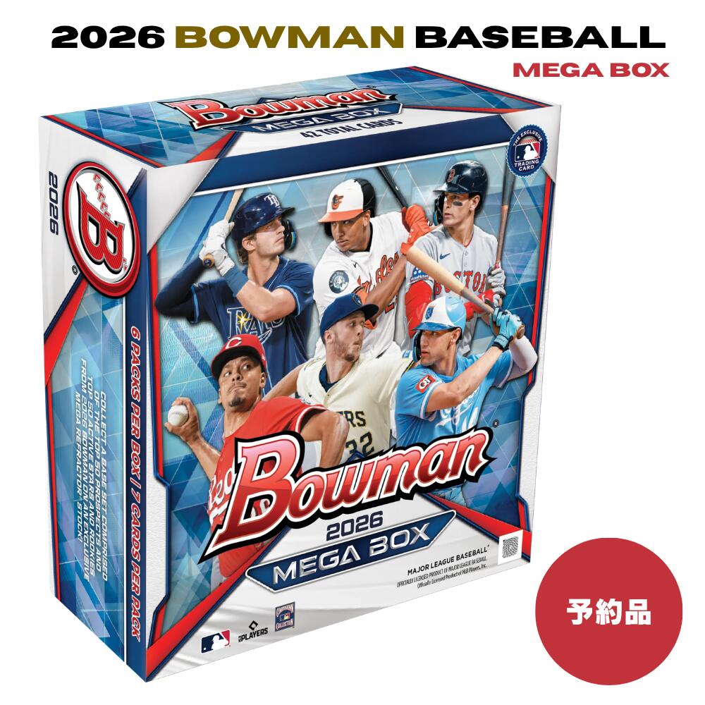 樂天商城 - 2026 Bowman Baseball Mega Box ボーマン ベースボール メガボックス メジャーリーグ MLB カード ボックス セット パック 1箱 42枚入 限定パラレル 豪華 メガクローム プロスペクト 期待の新人 大谷翔平 収録 新品未開封 シュリンク付き 送料無料