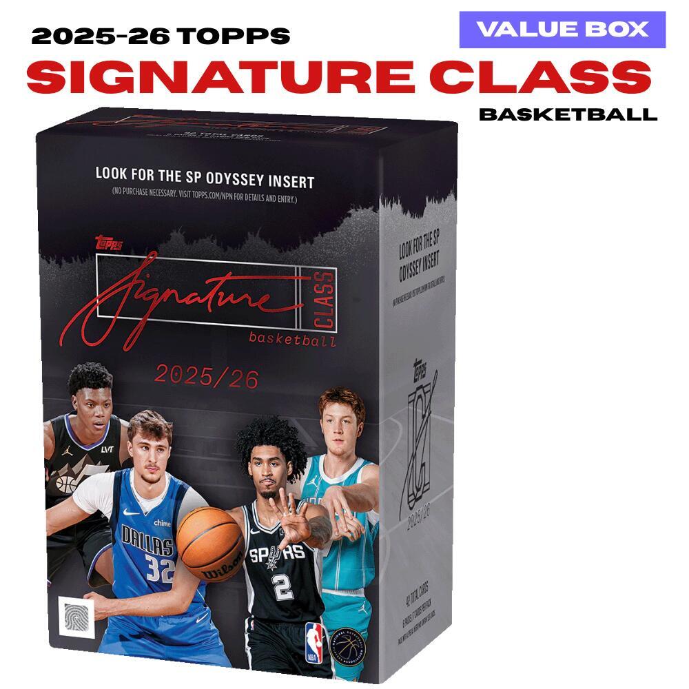 Rakuten - 2025-26 Topps Signature Class Basketball Value Box 1ボックス(6パック入) トップス シグネチャー クラス バスケットボール カード クーパー・フラッグ レブロン ステフィン・カリー 直筆サイン 貴重インサート 新品 シュリンク付き 送料無料