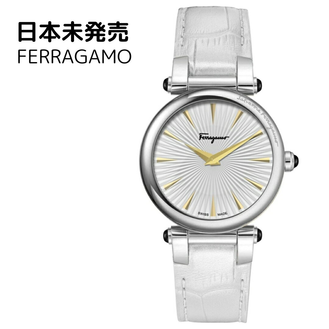 ［海外定価 148,000円 995ドル］［期間限定超セール開催中］Ferragamo フェラガモ FERRAGAMO クォーツ レディース SFYP00822 36mm スイス製 お取寄せ 送料無料 ［海外定価 148,000円 995ドル］［期間限定超セール開催中］［日本未発売］［サルヴァトーレフェラガモ］［スイス製］ ［期間限定超スペシャルセール開催中］［日本未発売モデル］ 海外定価 995ドル 約147,000円［2023年10月レート換算］期間限定スペシャルセール開催中!! 日本には販売展開にない海外限定モデルです。 商品ページにてご確認ください1 こちらの商品は［代引き決済不可］とさせていただいております。 万が一［代引き］をご指定いただいた場合、当店にて［コンビニ決済］へと自動的に変更させていただきますのでご了承ください。 ［期間限定スペシャルセール開催中］ ［日本未発売 海外モデル］ ［送料無料］ ◆ブランド：Ferragamo フェラガモ 新品 並行輸入品 ◆型番：SFYP00822  ◆シリーズ：Idillio ◆ムーブメント：クォーツ ◆ケース素材：ステンレススティール ◆ストラップ素材：レザー ◆サイズ ケース：横 約36mm 厚み 9.35mm バンド幅 19mm ◆ガラス素材：ミネラルガラス ◆防水性：50 meters / 165 feet ◆付属品 専用化粧箱 取り扱い説明書［英語］当店保証書 ［保証について］ メーカーが定める保証事項に基づき 同等の内容にて当店独自保証［1年保証］を基本とさせていただきます。 ［免責事項］ ■海外輸入品という特性上、専用化粧箱への凹み・擦れ・傷みにつきましては 予め免責とさせていただきますのでご了承ください。 ■専用化粧箱のデザイン付属品について予告なく変更になる場合がございますが 予め免責とさせていただきます。 ■私的理由での返品はお受け致しかねますのでご了承ください。 ■代引きでのご注文はお断りさせていただいておりますのでご了承ください。 ■お使いのブラウザ、照明環境、スペック等により写真の色味に 若干の誤差が生じる場合がございますのでご了承ください。