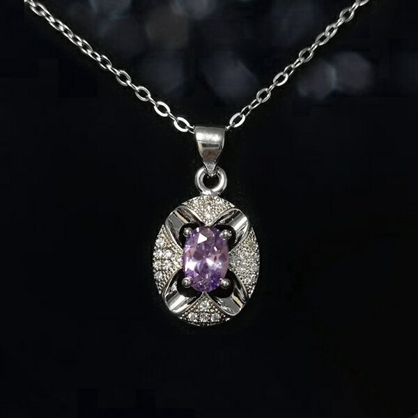 万華鏡柄アメジストネックレスレディ...