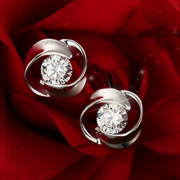 ピアス レディース ローテーションの愛 薔薇 クリスタル キュービックジルコニア