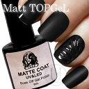 マットジェル ジェルネイル 8ml クリア ノンワイプトップコート MATTGEL つや消し オシャレネイル マニッシュネイル ブラシ付きポリッシュ型ジェル