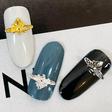 ネイルパーツ 蜂 5個入 みつばち HONEYBEE シルバー ゴールド ハニービー セルフネイル ハンドメイド レジン 材料 シンプルネイル メタルパーツ