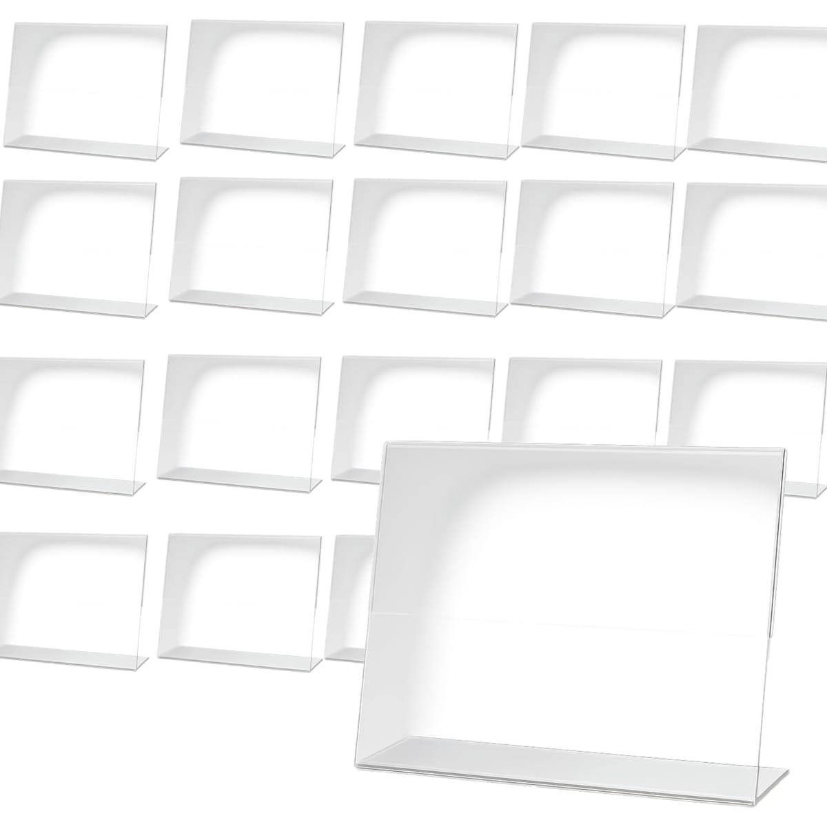 Crystal craft ポップ スタンド POP L字 卓上 ネーム プレート プライス カード 立て 6×4cm 20枚 セット