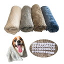 【お買い物マラソン限定!最大5%OFF対象】 ペット 毛布 ブランケット スナップボタン付 犬 猫 【王室級肌ざわり】 タオル クッション 洗えて速乾使用 繋げ...