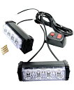 【本日限定!最大5%OFF対象】 HTharros LED ストロボライト 警告灯 ライトバー パトランプ 6パターン 点灯 12V トラック 自動車 バイク用 2個 セット