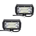 【本日限定!最大5%OFF対象】 Partools LED作業灯 広角 5インチ 72W 4Dレンズ 防水 補助フォグランプ 12-24V トラック/重機用 2...