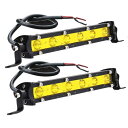 TIGRE BLANC 6連 LED ワークライト 18W 汎用 ライトバー 作業灯 フォグランプ デイライト 12V 24V 18cm
