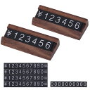 ヒロワールドトレード プライスキューブ 木製 スタンド 2個セット 値札 価格表示 プライススタンド 数字0 多め
