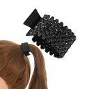 【お買い物マラソン限定!最大5%OFF対象】 ヘアクロー ヘアクリップ ポニーフック ポニーテールクリップ ラインストーン ビジュー ポニーホルダー 髪留め 髪飾り フォーマル