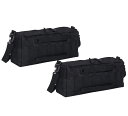 サバゲー バッグ 2個 セット MOLLE モール システム ブラック カーキ ブラウン サイド ポーチ バック パック モーリー 釣り 小物 入れ ミリタリー...