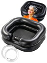 S.fields.inc シャンプー台 洗髪器 介護用シャワー 家庭 寝たまま 枕台 排水ホース付き エア式 PVC