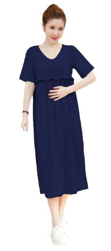 (Miwoluna) マタニティ ワンピース 授乳服 部屋着 パジャマ ロング マキシ 半袖 授乳口付き ゆったり リラックス マキシ丈 胸フリル 春 夏 (Miwoluna) マタニティ ワンピース 授乳服 部屋着 パジャマ ロング マキシ 半袖 授乳口付き ゆったり リラックス マキシ丈 胸フリル 春 夏
