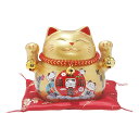 【お買い物マラソン限定!最大5%OFF対象】 Archnote 招き猫 置物 おしゃれ 貯金箱 新築祝い 開店祝い 贈り物 まねきねこ 金色 赤