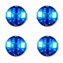 電飾 2連 LED 点灯 点滅 4個セット ボタン電池 (CR927対応) 磁気スイッチ ワイヤレス ジオラマ プラモデル ライト フィギュア 磁石 照明 極小 小型 模型 ホタル