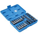 【お買い物マラソン限定!最大5%OFF対象】 トルクス ビット ソケット セット 34P スター T型 E型 星型 花形 トルクスネジ アダプター 収納ケース