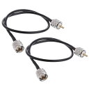 nanomaru M型 同軸ケーブル 延長ケーブル 中継 MP-MP PL259 アンテナ 無線 UHF 同軸 RG58 50Ω オス(2)