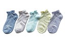 【お買い物マラソン限定!最大5%OFF対象】 ソックス レディース くるぶし セット 靴下 メッシュ編 ショートソックス 薄手 夏 5足セット(色はお任せ) C...